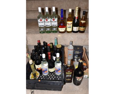 ALCOHOL, Two Boxes of assorted Alcohol containing 33 bottles of Wine, Whisky, Cognac, Brandy, Rum, Liqueurs and other Spirit 