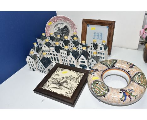 A GROUP OF CERAMICS, to include eighteen KLM Bols house shaped decanters, numbers 1, 6, 11, 27, 29, 33, 36, 37, 40, 54, 56, 5