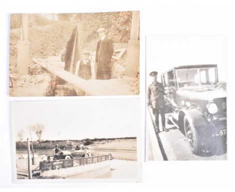 Postcards,  P2-P4, including RP, six-light limousine with chauffeur, 1920s, (1), motoring in Italy, 1920s (2), child on beach