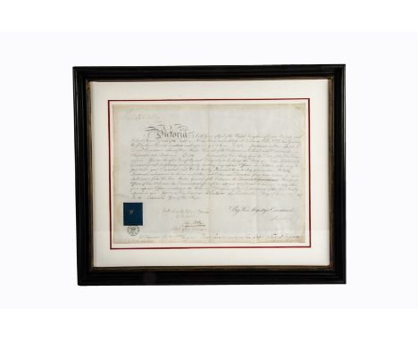 A Victorian Military Commission, awarded to the First Lieutenant of the Corps of Royal Engineers, William *** (surname indist