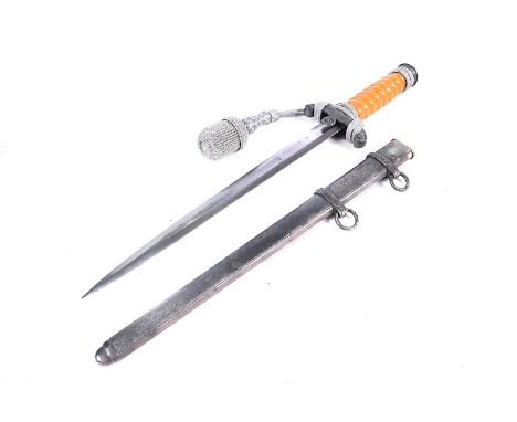A Third Reich Army dagger, by Eickhorn Solingen, complete with scabbard and knot