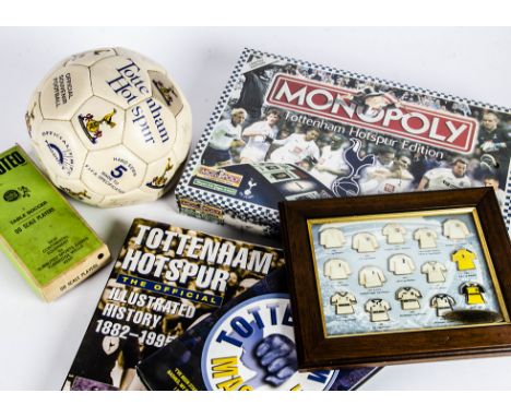 Tottenham Hotspur, a collection of Spurs' memorabilia, including a sealed monopoly set, signed football from the 90s, an hist