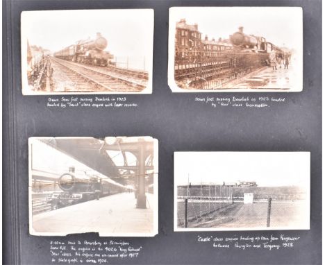 Transport ephemera,  including railway interest - silver print snapshot album, GWR locomotives, 1920s, RP postcard of Wolverh