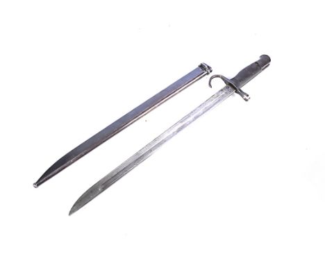 A Japanese Type 30 sword bayonet, marked 76028 to the pommel, with Aisan Kogyo Arsenal (Nagoya triangle) marks to the blade, 