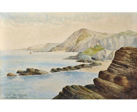 John L Hazell (20th Century) British. "Lantern Hill, Ilfracombe", Watercolour, Signed, Inscribed and Dated 1944, Unframed, 11