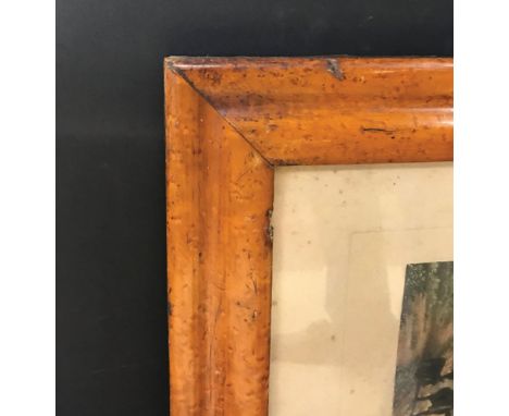 19th Century English School. A Maple Frame with inset Hunting Print, 20.5" x 16" (rebate).