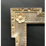 18th Century English School. A Broken Corner Carved Giltwood Frame, 48" x 32" (rebate).
