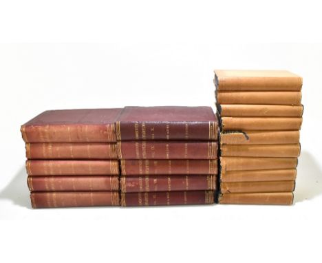 CHAMBERS' CYCLOPAEDIA, a dictionary of universal knowledge, ten vols, with numerous folding colour maps, red cloth with gilt 