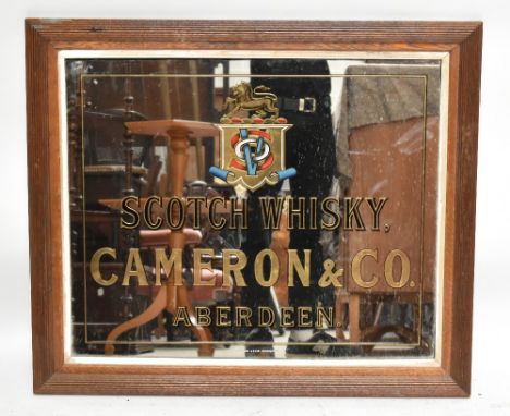 JENNINGS &amp; CO LTD OF BIRMINGHAM; an original advertising mirror Cameron &amp; Co Scotch Whisky of Aberdeen, set within oa