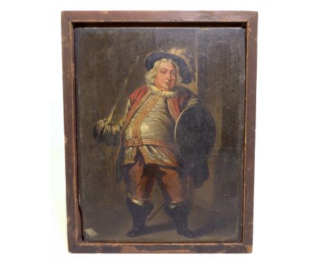 UNATTRIBUTED; oil on board, portrait of a portly cavalier, unsigned, 33.3 x 25.5cm, with loose frame.Additional InformationVe