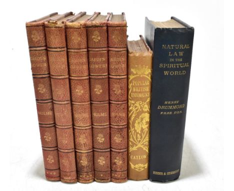 HULME (F), FAMILIAR GARDEN FLOWERS, five series, 3/4 red leather with red boards, Cassell and Company; CATLOW (M), POPULAR BR