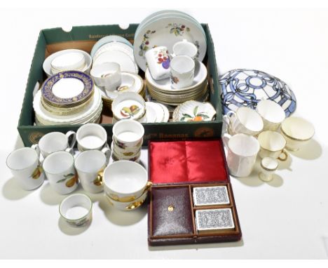 ROYAL WORCESTER; a part 'Evesham' pattern dinner service together with further part services including four 'Sandringham' sid