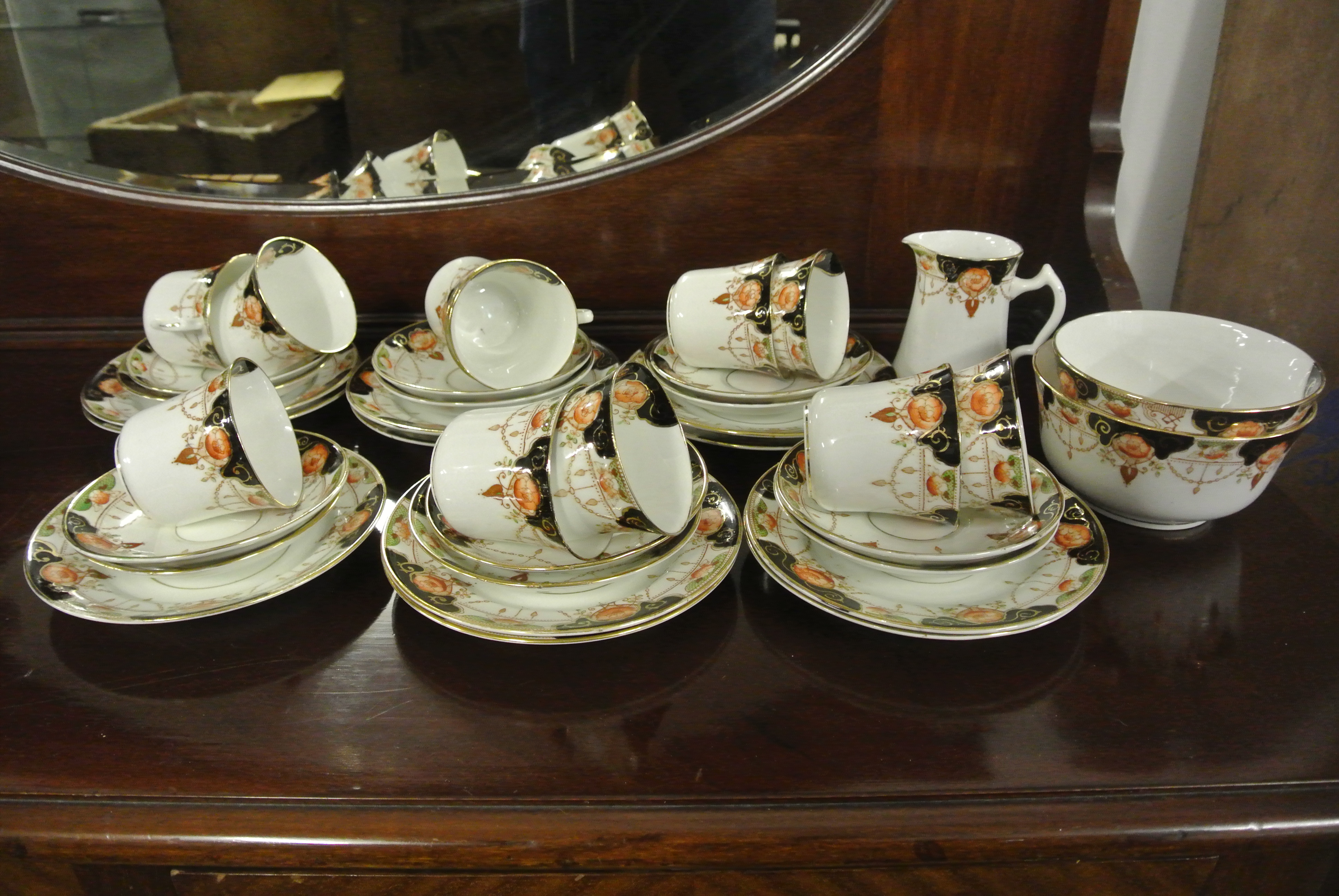 CERAMICS A stunning antique/ vintage china tea set with beautiful