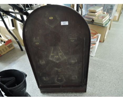 A vintage bagatelle board 