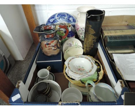 A selection of vintage ceramics including saucers plates and jugs