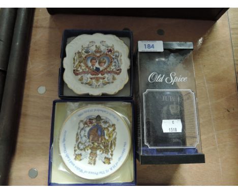 A vintage boxed bottle of jubilee Old Spice aftershave
