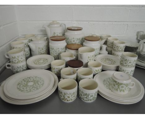 A large part dinner tea service by Hornsea pottery of Lancaster in the Fleur pattern