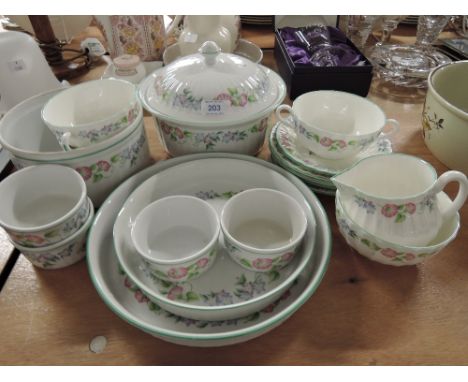 A vintage dinner service by Royal Worcester in the English Garden pattern