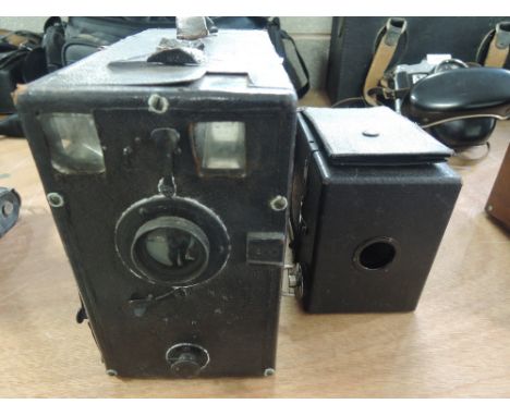 Two box cameras, a Kamerawerk Image box camera by Steenbergen & Co Dresden and a vintage hard bodied box camera