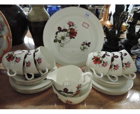 A Beswick part tea service with rose pattern, 21pieces