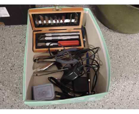 A selection of model making tools including craft knife set