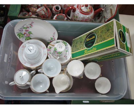 Henselite Lawn Green Bowls, Old Royal 'Hollyhock' Tea Ware, of twenty-one pieces, Noritake 'legendary Dream Street' tea ware 