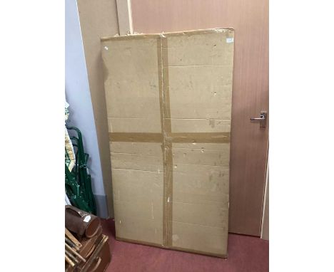 Wickes Half Frame Radius Bath Screen, with towel rail, boxed.