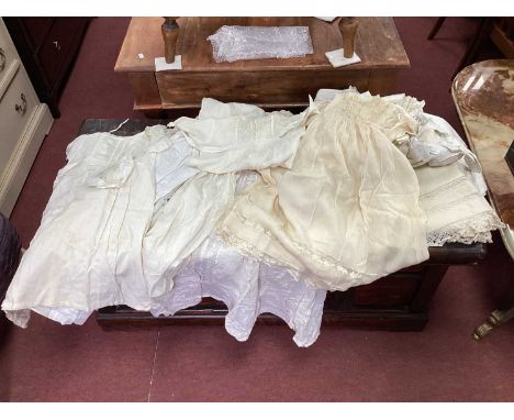 Late XIX/Early XX Century Child's Clothing, tablecloth, etc:- One Box