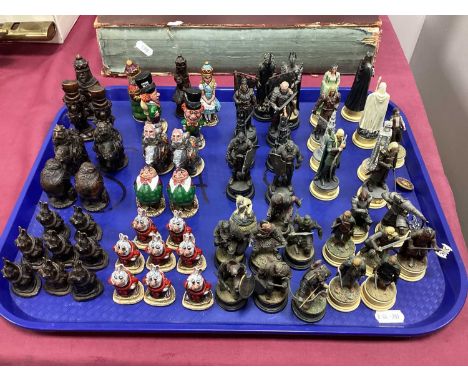 Alice In Wonderland Chess Set, together with Lord of The Rings chess set:- One Tray.