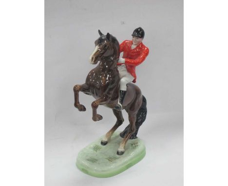 Beswick Huntsman on Rearing Horse, stamped 868, approx. 24cm h.Good condition