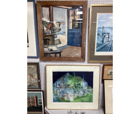 Lucy Willis Signed Limited Edtion Print 28/50 "Moorland House", signed in pencil bottom right, 42 x 51, together with one oth