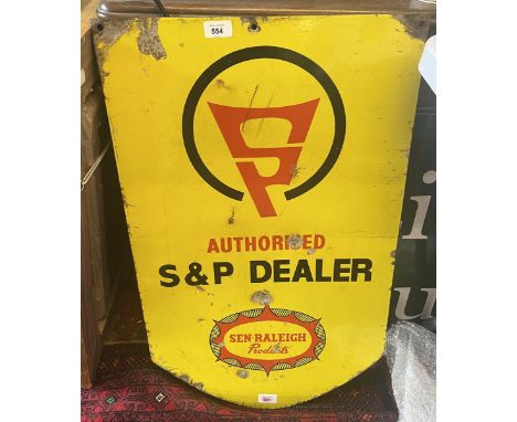 S &amp; P Dealer original double sided enamel sign - Approx 41cm x 78cm 