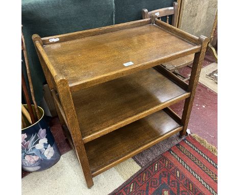 Oak buffet trolley 