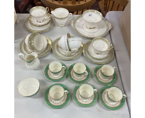 Royal Worcester tea set for 6 together with Adderley ware tea set 