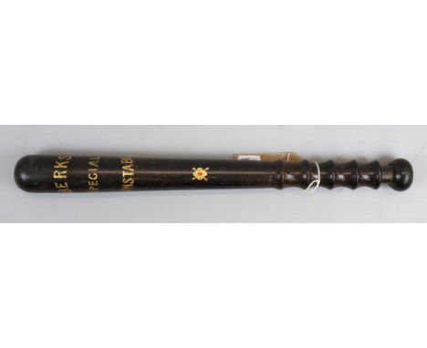 Vintage Berkshire Constabulary Special Constable truncheon by Hiatt of Birmingham 