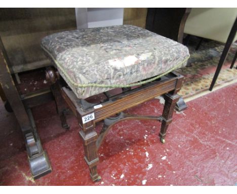 Edwardian adjustable piano stool