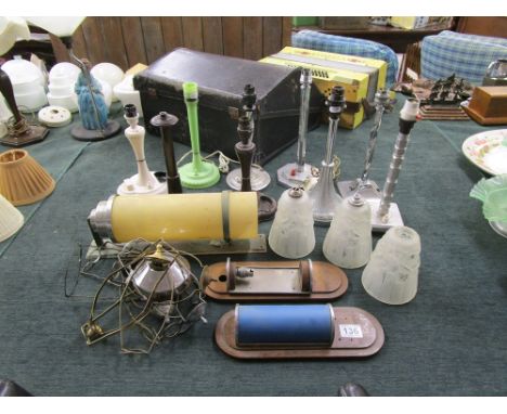 Vintage table lamps & light fittings