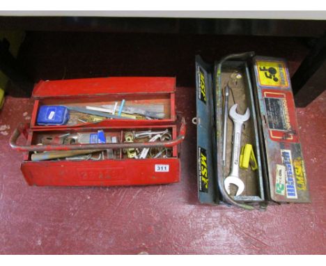 2 tool boxes with contents