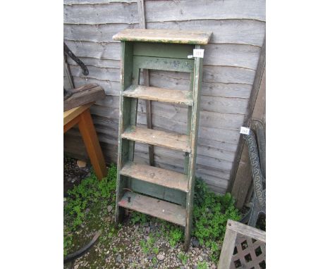 Vintage wooden step ladder