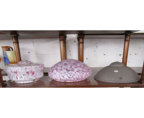 3 vintage lamp shades