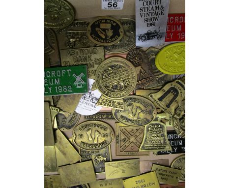 Large collection of vintage metal plaques - Many steam rallies & shows