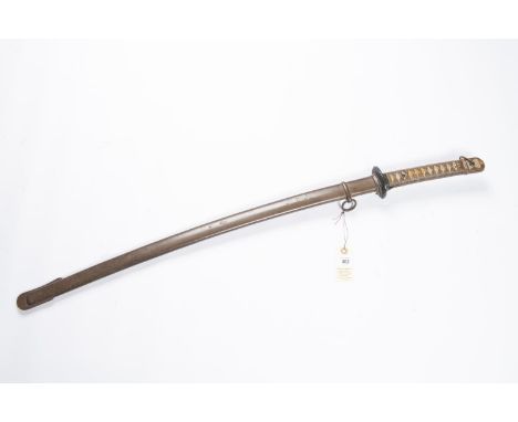 A WWII Japanese NCO's sword, arsenal blade 27½", numbered 76601 and with small arsenal mark, conventional painted alloy hilt 