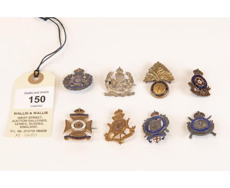 Eight various sweetheart brooches to London Regiments: 2nd City of London, RF (brass and enamel), 5th, L.R.B. (silver coloure