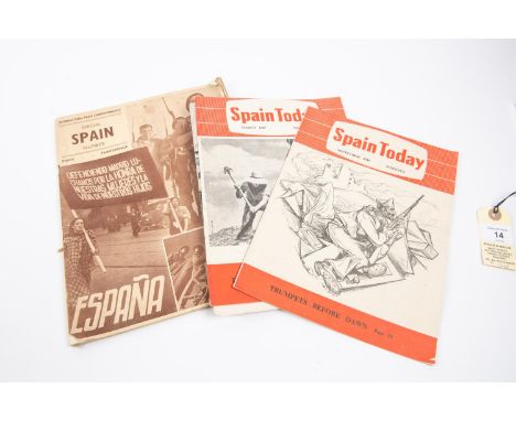 An International Press Correspondence Special Spain Edition, 17th May 1938; a National Memorial fund raising leaflet for Brit