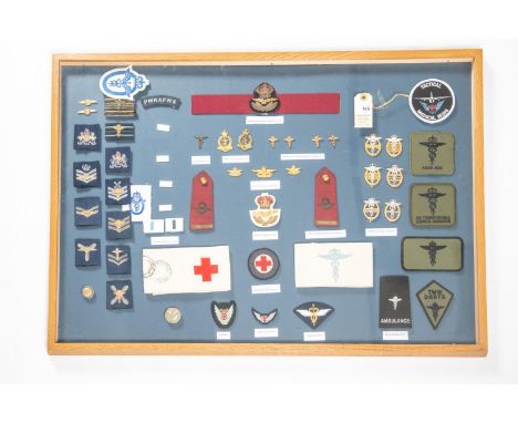 An extremely comprehensive collection of RAF Medical Unit insignia, including R.A.F.N.S, P.M.R.A.F.N.S etc, officers, ORs etc
