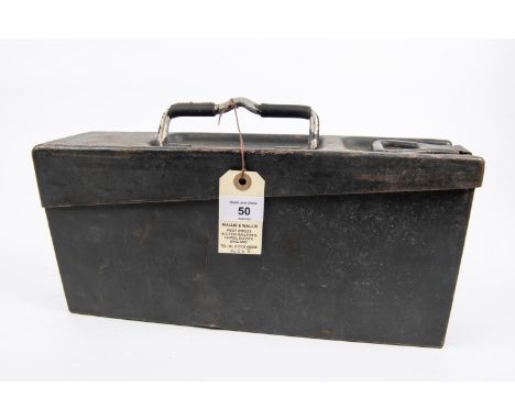 A Third Reich machine gun ammunition box, lid marked "41" and Waffenamt. GC £60-80 