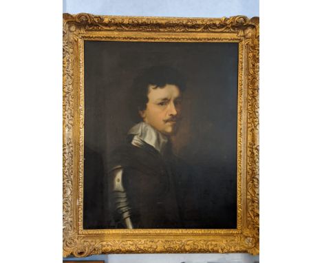 J.Harwood (19th century British School), a portrait of Lord Strafford, oil on canvas, bearing signature J.Harwood and dated 1