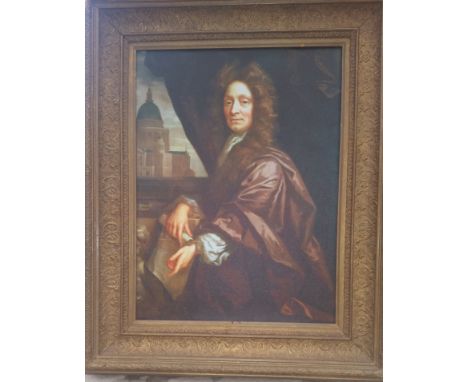 A.T.O. A COLOURED PORTRAIT  of an 18th century gentleman, framed. 18" x 22".