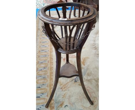 AN EDWARDIAN MAHOGANY INLAID PLANTER. (Talbot Ranch Study).
