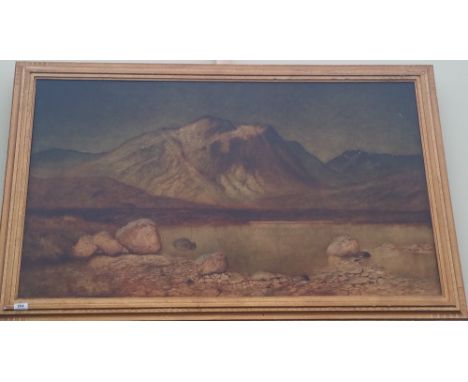 A.T.O. A COLOURED PRINT of a lake scene. 55.5" x 35.5"